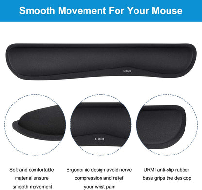 Memory Foam Wrist Rest Set for Keyboard and Mouse, Cool Touch Cushion for Home Office