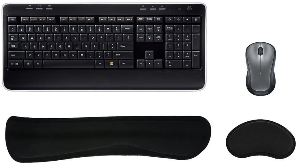 Memory Foam Wrist Rest Set for Keyboard and Mouse, Cool Touch Cushion for Home Office