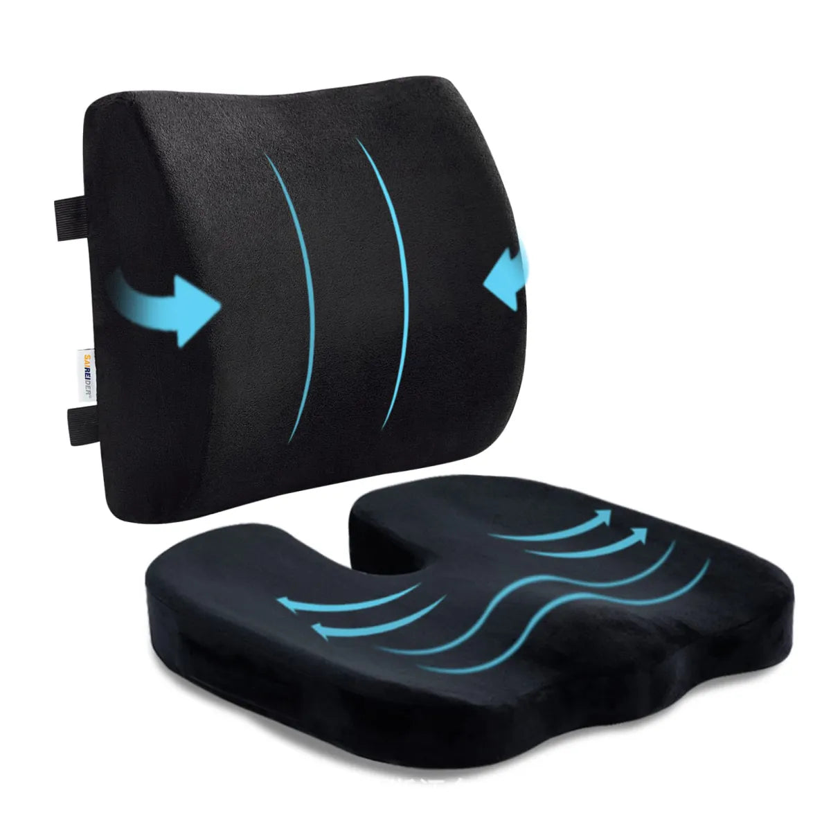 Ergonomic Hip Cushion for Office Chair, Memory Foam Alignment Pillow for Long Sitting Sessions