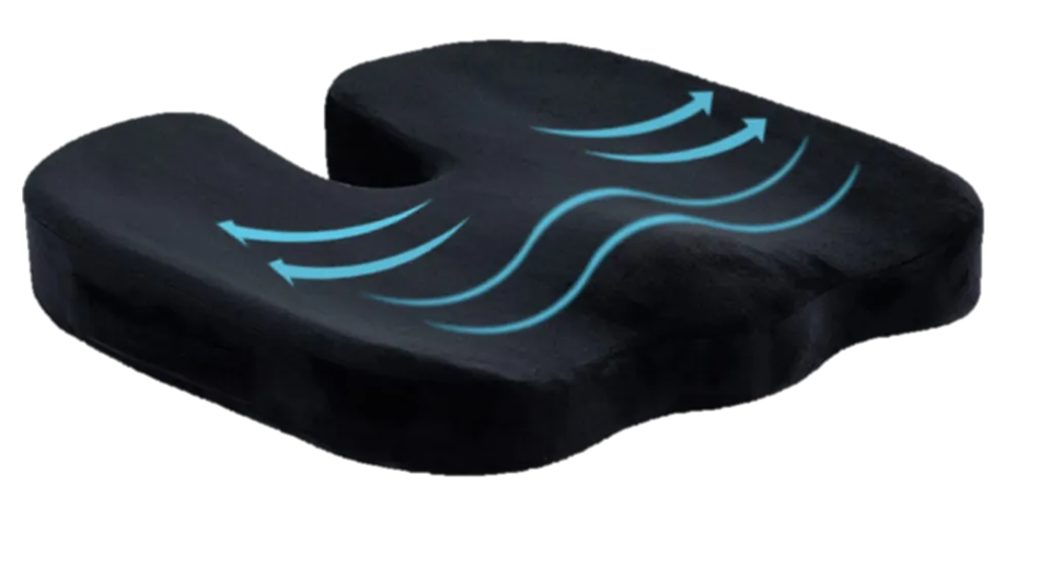 Ergonomic Hip Cushion for Office Chair, Memory Foam Alignment Pillow for Long Sitting Sessions