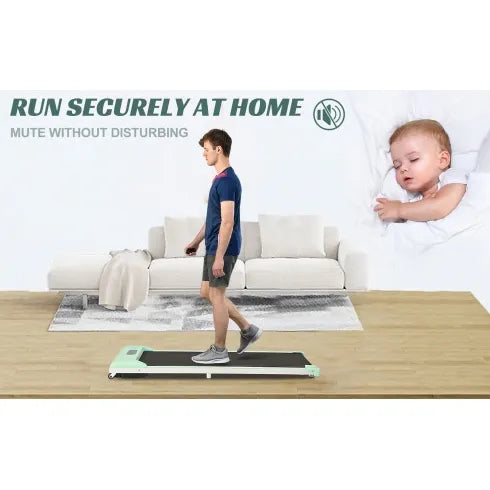 Under Desk Treadmill Walking Pad Electric, Foldable 2-in-1 Walking Jogging Treadmill for Home Office