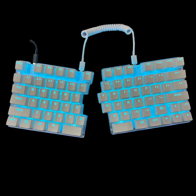 Programmable Ergonomic Split Mechanical Keyboard, Hot-Swap Switches USB-C Wired for Mac Windows Home Office