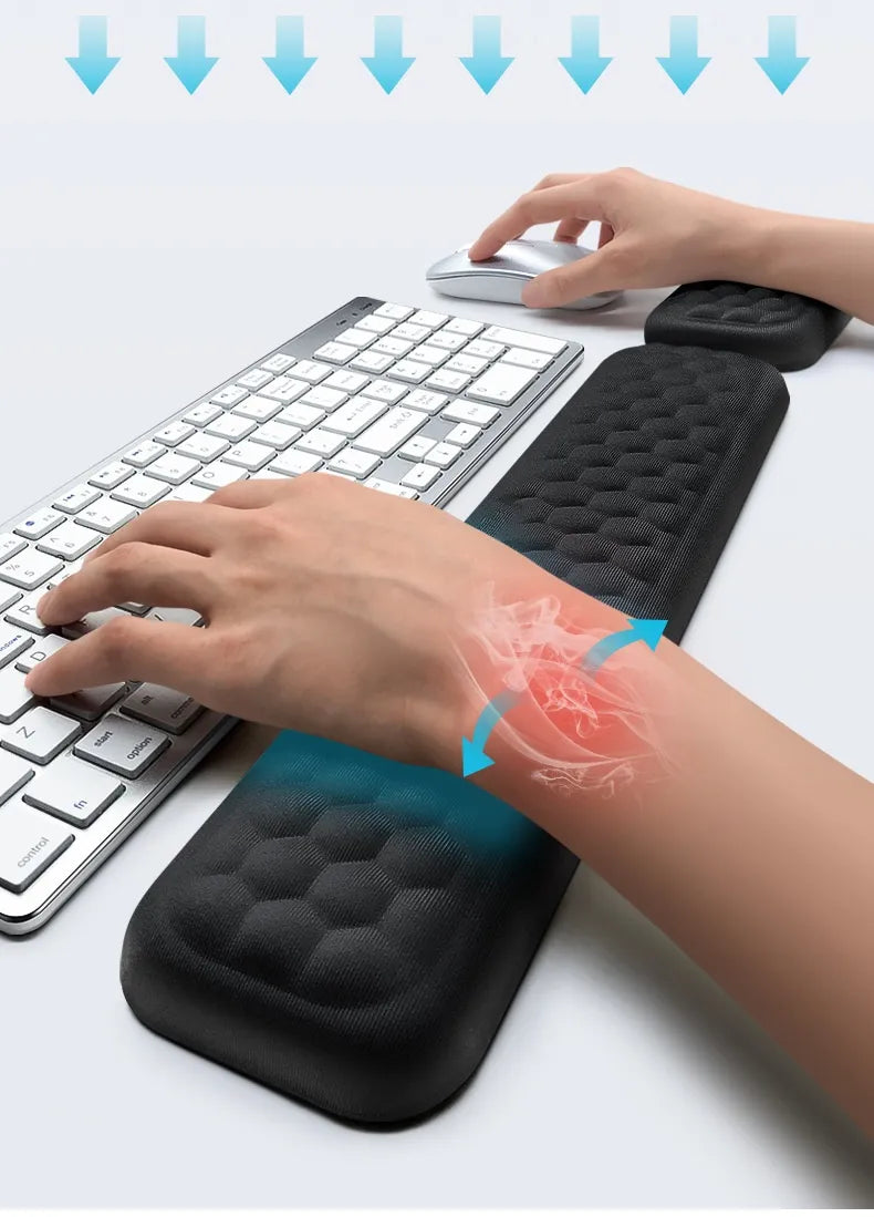 Memory Foam Mouse Wrist Rest Pad, Soft Cushion for Long Sessions Home Office Computer