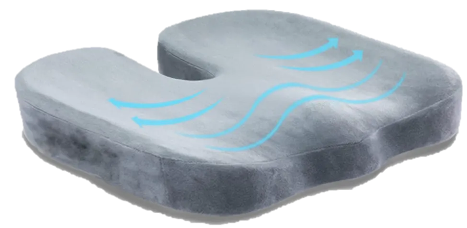 Ergonomic Hip Cushion for Office Chair, Memory Foam Alignment Pillow for Long Sitting Sessions