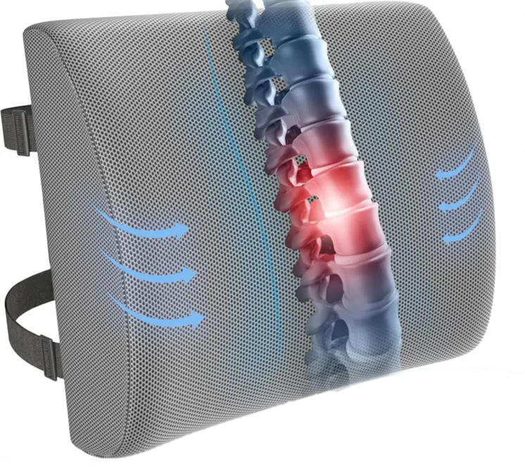 Ergonomic Hip Cushion for Office Chair, Memory Foam Alignment Pillow for Long Sitting Sessions