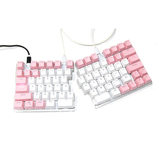 Programmable Ergonomic Split Mechanical Keyboard, Hot-Swap Switches USB-C Wired for Mac Windows Home Office