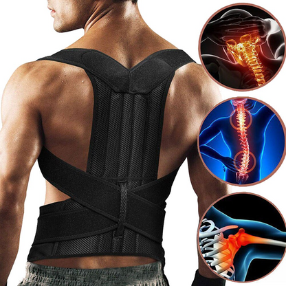 Posture Corrector with Back Support, Adjustable Shoulder Brace Belt for Men and Women Home Office Workers