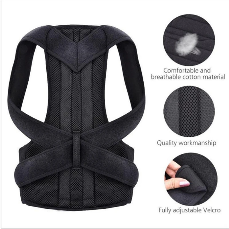 Posture Corrector with Back Support, Adjustable Shoulder Brace Belt for Men and Women Home Office Workers