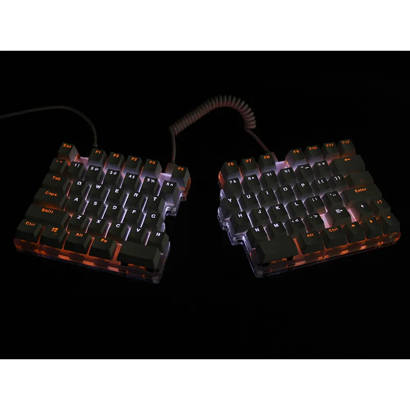 Programmable Ergonomic Split Mechanical Keyboard, Hot-Swap Switches USB-C Wired for Mac Windows Home Office