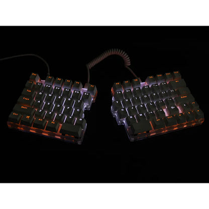 Programmable Ergonomic Split Mechanical Keyboard, Hot-Swap Switches USB-C Wired for Mac Windows Home Office