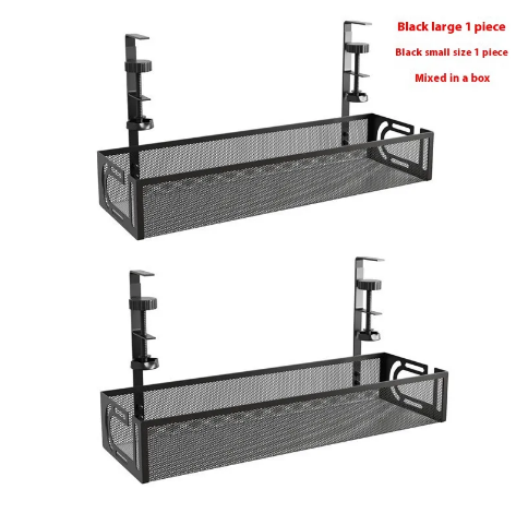 Under Desk Cable Management Tray, Steel Wire Organizer Mount Power Strip Holder for Home Office Desk
