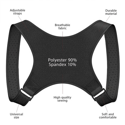 Posture Corrector Back and Shoulder Brace, Adjustable Support Belt for Men and Women