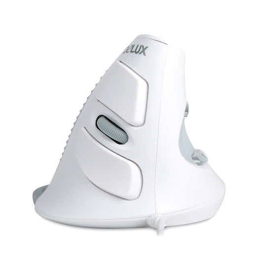 Wired Vertical Ergonomic Mouse with Side Buttons, USB Optical for Mac PC Laptop