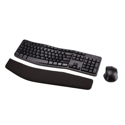 Wireless Ergonomic Keyboard and Mouse Combo, Curved Design with Palm Rest for PC Mac