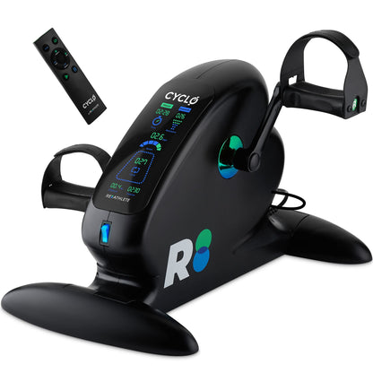 Under Desk Bike Pedal Exerciser for Legs and Arms, Compact Office Cardio with LCD Display for Senior Use