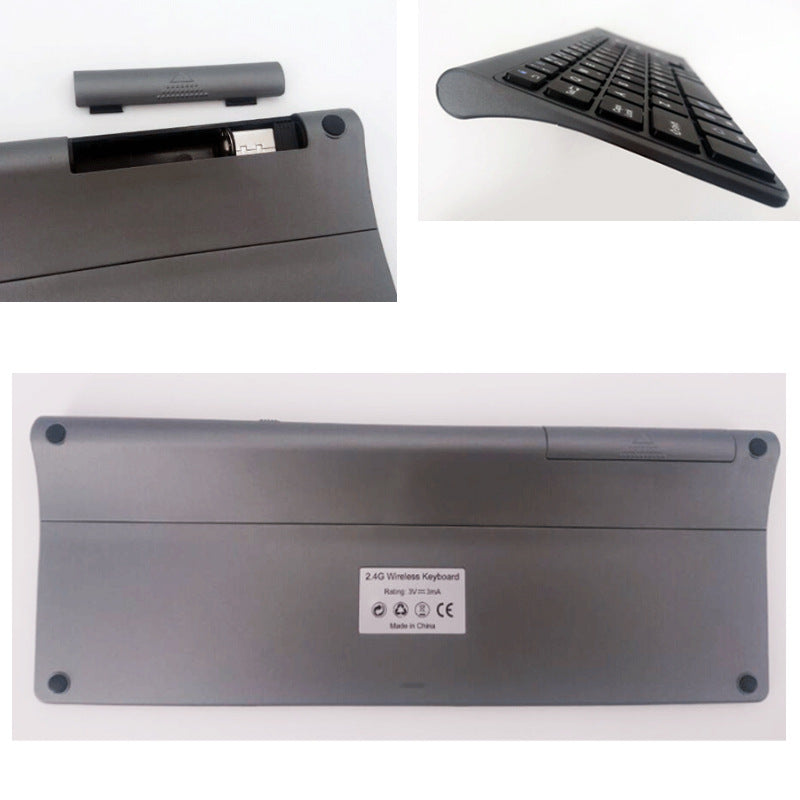 Mini Wireless Keyboard with Touchpad, 2.4GHz Compact Keyboard for Smart TV PC Tablet Laptop