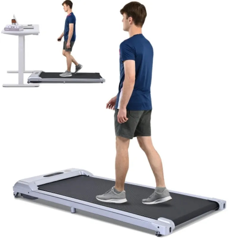 Under Desk Treadmill Walking Pad Electric, Foldable 2-in-1 Walking Jogging Treadmill for Home Office