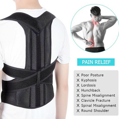 Posture Corrector with Back Support, Adjustable Shoulder Brace Belt for Men and Women Home Office Workers