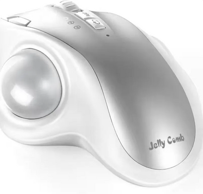 Wireless Ergonomic Trackball Mouse, Bluetooth USB Thumb Operated Stationary Mouse for Mac PC Laptop