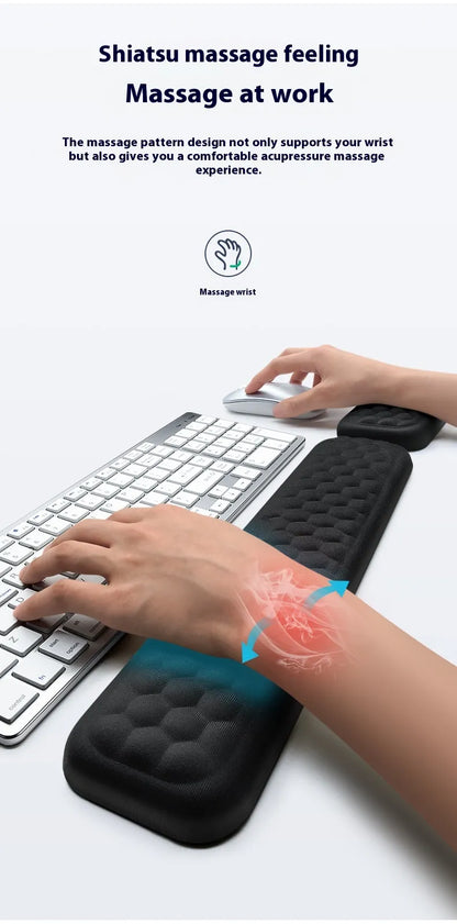 Memory Foam Mouse Wrist Rest Pad, Soft Cushion for Long Sessions Home Office Computer