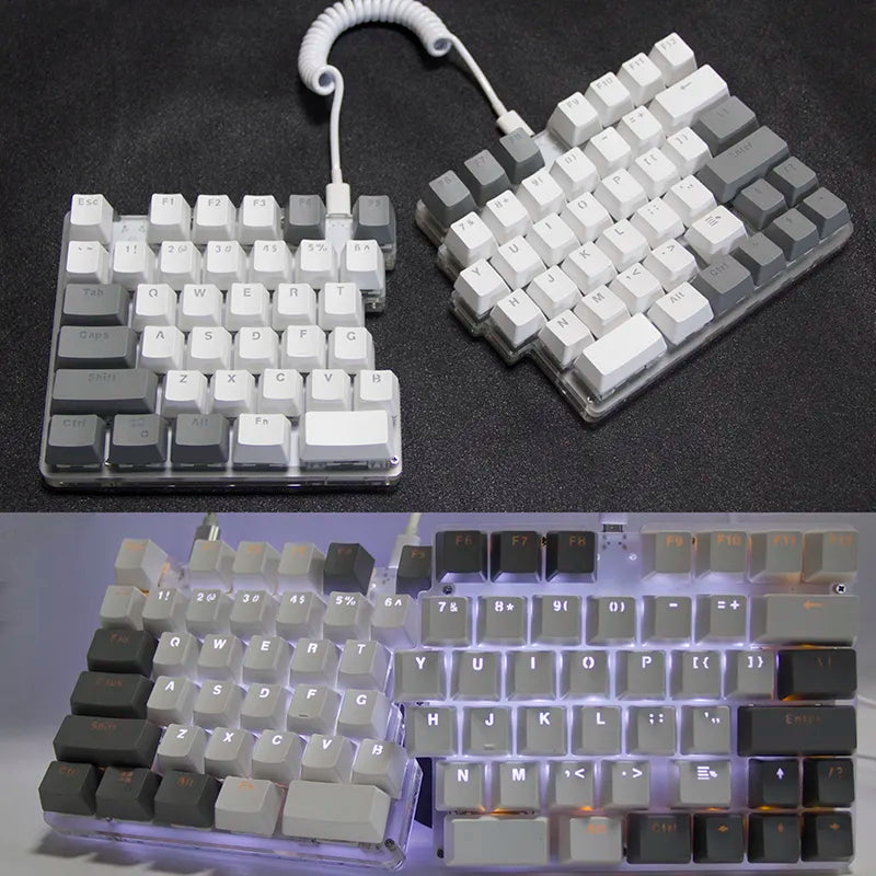 Programmable Ergonomic Split Mechanical Keyboard, Hot-Swap Switches USB-C Wired for Mac Windows Home Office