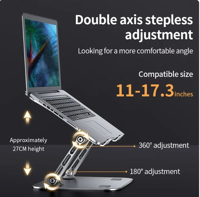Ergonomic Laptop Stand Riser for Desk, Adjustable Height MacBook Stand for 11 to 17 Inch Laptops