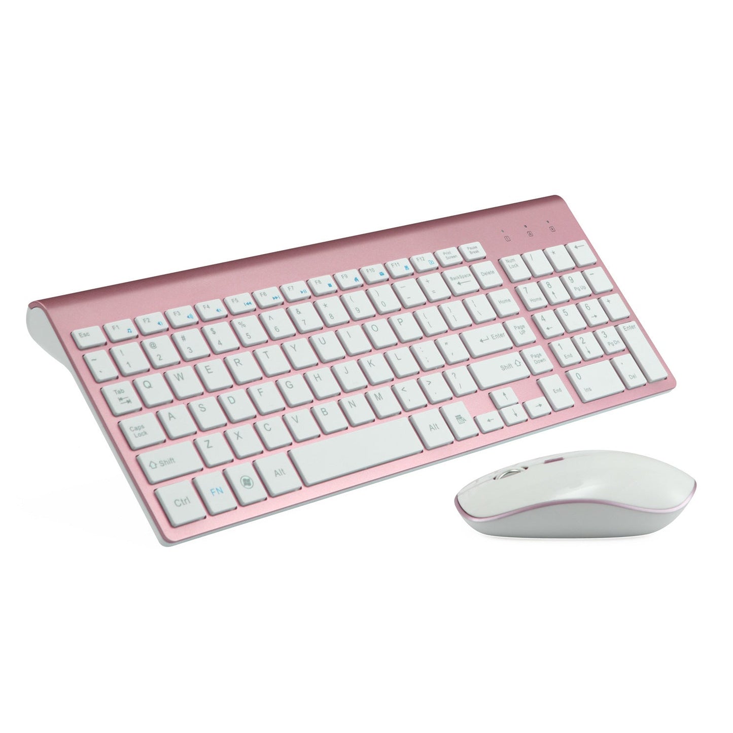 Wireless Keyboard and Vertical Ergonomic Mouse Combo, Quiet Slim Office Set for Mac Windows Laptop