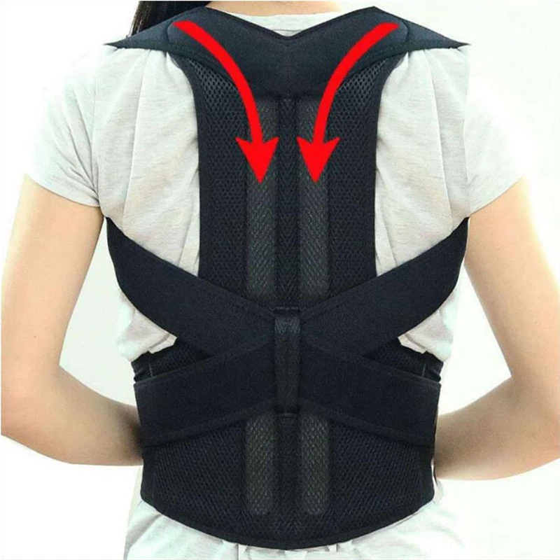 Posture Corrector with Back Support, Adjustable Shoulder Brace Belt for Men and Women Home Office Workers