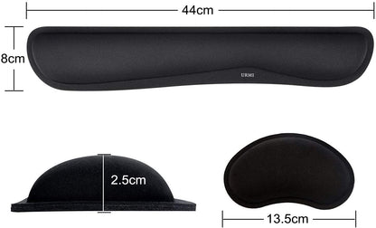 Memory Foam Wrist Rest Set for Keyboard and Mouse, Cool Touch Cushion for Home Office
