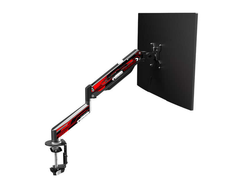 Single Monitor Desk Mount, Adjustable Gas Spring Heavy Duty VESA Arm for 13 to 27 Inch Screens Home Office