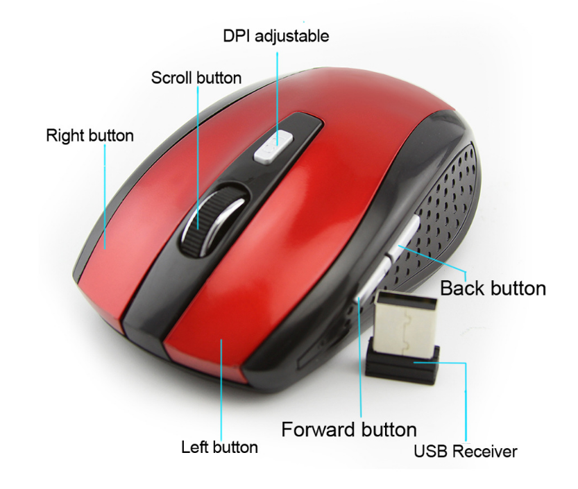 Wireless USB Computer Mouse, Plug and Play Optical Mouse for PC Mac Laptop Chromebook Home Office