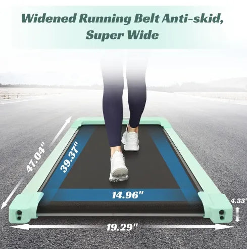 Under Desk Treadmill Walking Pad Electric, Foldable 2-in-1 Walking Jogging Treadmill for Home Office