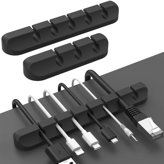 Self Adhesive Cable Clips Cord Holders 3 Pack, Wire Organizer for Desk Wall Charger Cord Management