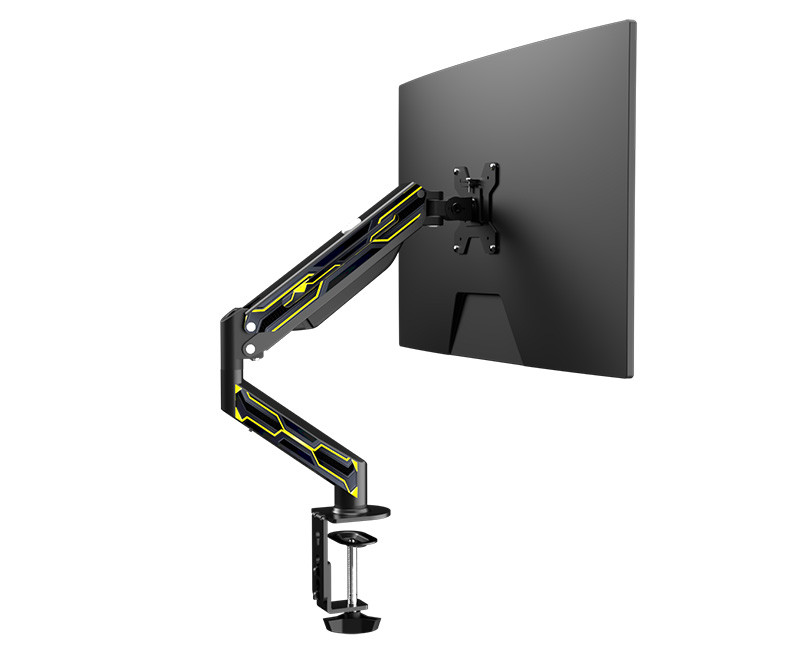 Single Monitor Desk Mount, Adjustable Gas Spring Heavy Duty VESA Arm for 13 to 27 Inch Screens Home Office