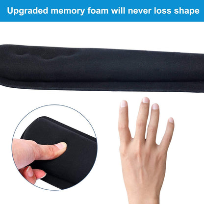 Memory Foam Wrist Rest Set for Keyboard and Mouse, Cool Touch Cushion for Home Office
