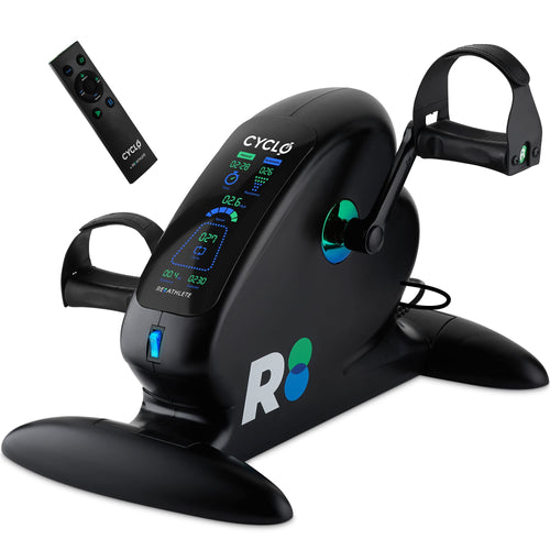 Under Desk Bike Pedal Exerciser for Legs and Arms, Compact Office Cardio with LCD Display for Senior Use