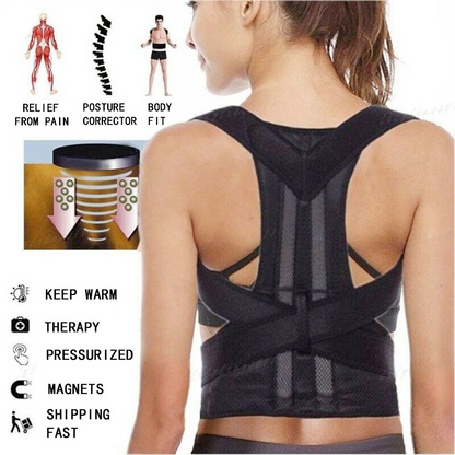 Posture Corrector with Back Support, Adjustable Shoulder Brace Belt for Men and Women Home Office Workers