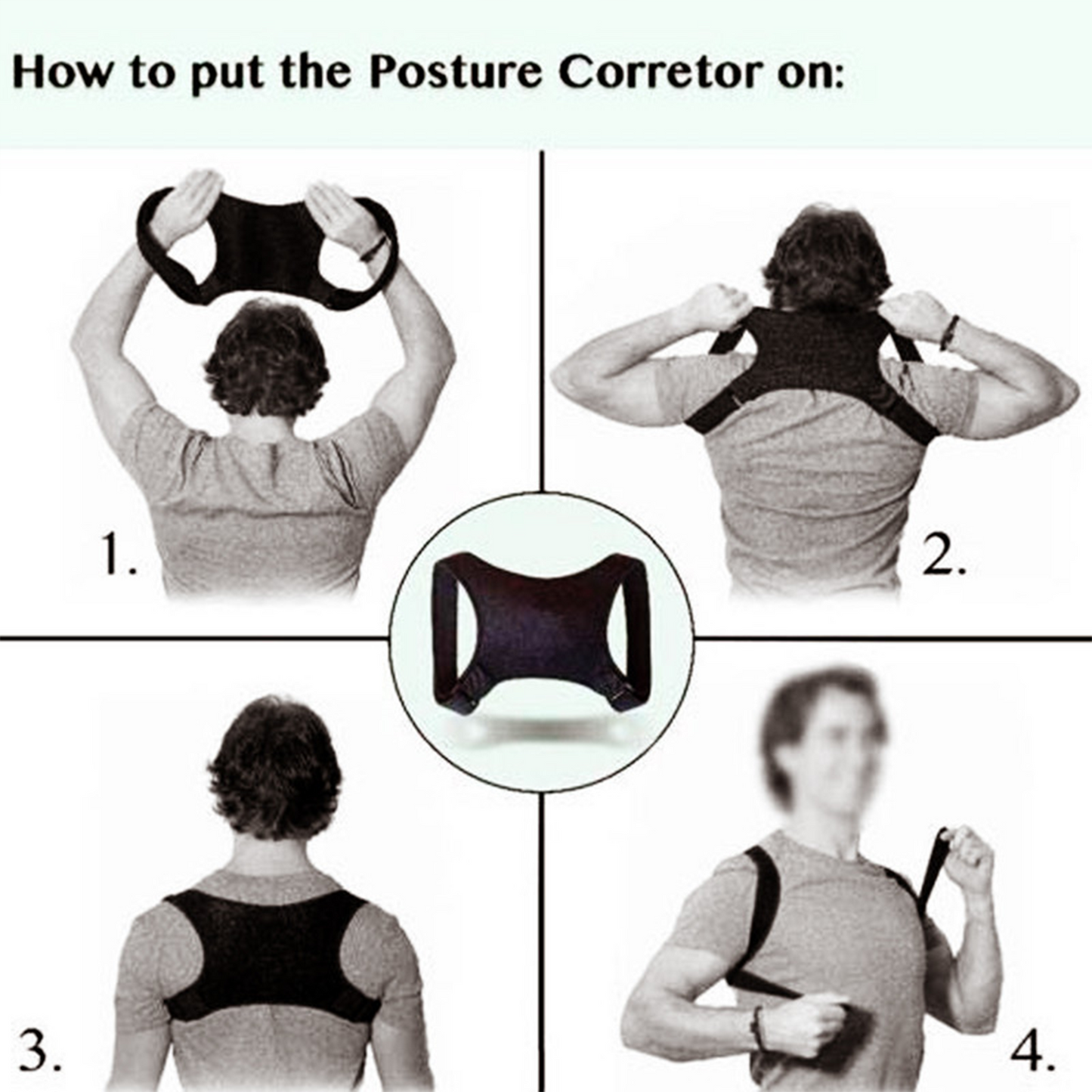 Posture Corrector Back and Shoulder Brace, Adjustable Support Belt for Men and Women