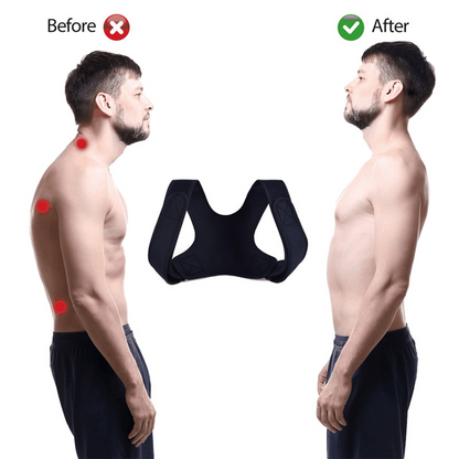 Posture Corrector Back and Shoulder Brace, Adjustable Support Belt for Men and Women