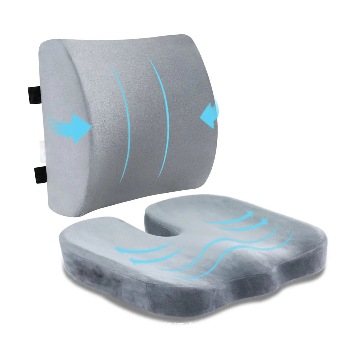 Ergonomic Hip Cushion for Office Chair, Memory Foam Alignment Pillow for Long Sitting Sessions