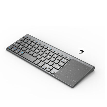 Mini Wireless Keyboard with Touchpad, 2.4GHz Compact Keyboard for Smart TV PC Tablet Laptop