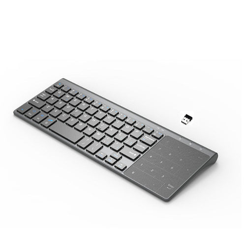 Mini Wireless Keyboard with Touchpad, 2.4GHz Compact Keyboard for Smart TV PC Tablet Laptop
