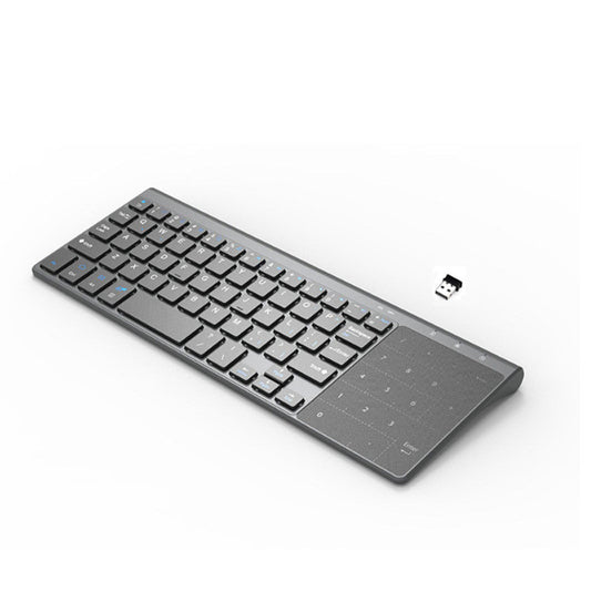 Mini Wireless Keyboard with Touchpad, 2.4GHz Compact Keyboard for Smart TV PC Tablet Laptop