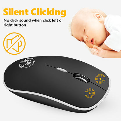 Wireless Ergonomic Optical Mouse for Home Office, USB Right Hand Comfortable Mouse for PC Mac