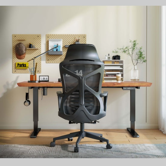 Ergonomic Office Chair Mid Back Mesh, Adjustable Lumbar Support Rolling Computer Chair for Home Office