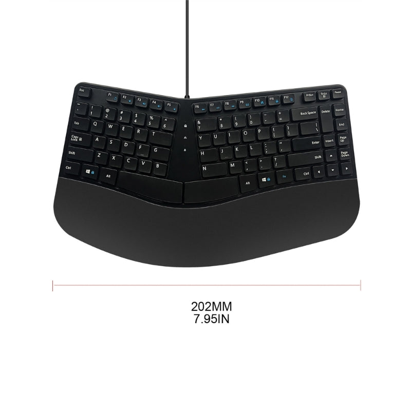 Ergonomic Split Wired USB Keyboard, Natural Layout for Mac PC Laptop
