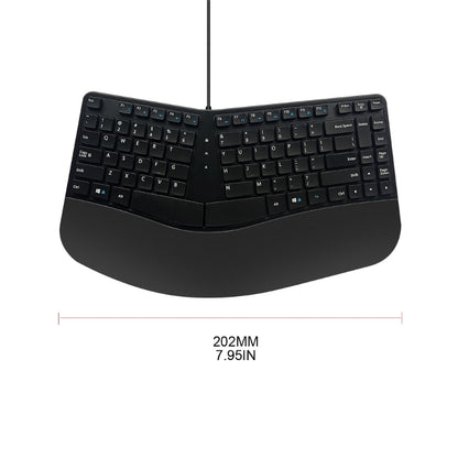 Ergonomic Split Wired USB Keyboard, Natural Layout for Mac PC Laptop
