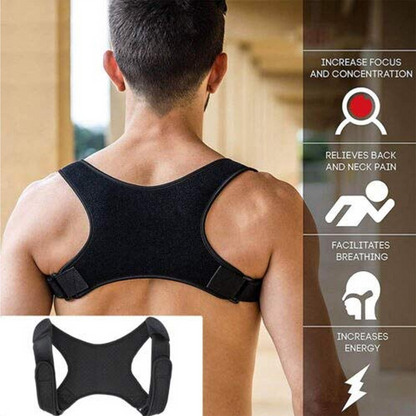 Posture Corrector Back and Shoulder Brace, Adjustable Support Belt for Men and Women