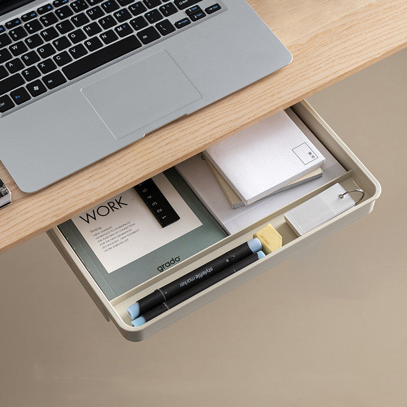 Under Desk Drawer Organizer Self-Adhesive, Hidden Office Storage Box for Pens Cables and Stationery