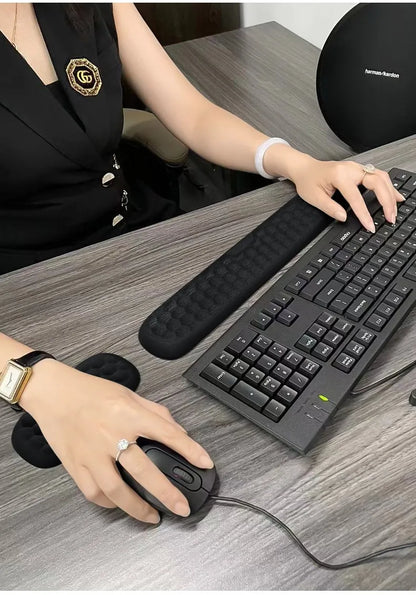 Memory Foam Mouse Wrist Rest Pad, Soft Cushion for Long Sessions Home Office Computer